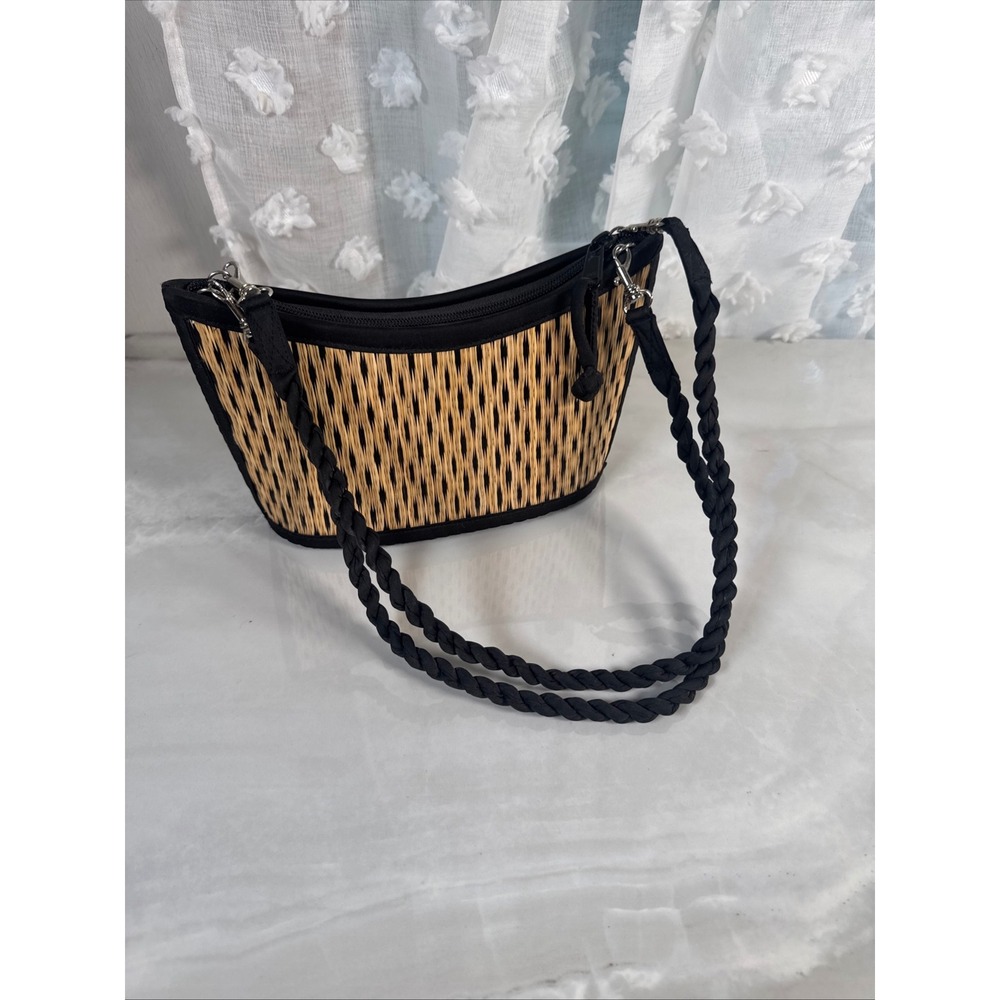 Baskets of Cambodia Structured Woven Handbag Purse Convertible to Clutch